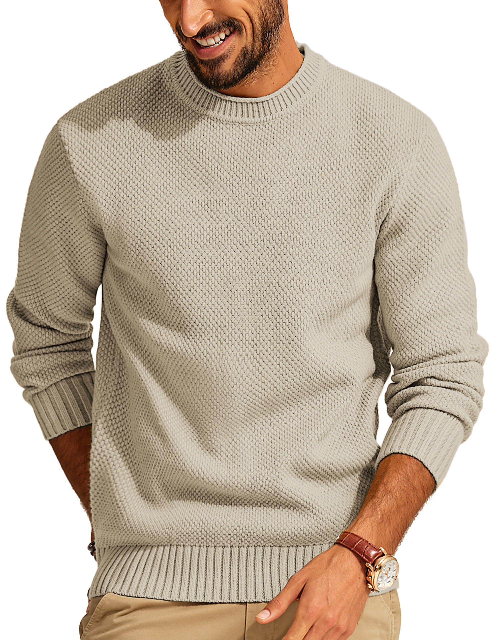 PJ PAUL JONES Maglione da uomo lavorato a maglia, classico, invernale