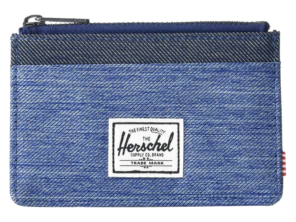 

Herschel Supply Co. Oscar RFID (Faded Denim/Indigo Denim) Wallet Handbags, Blue