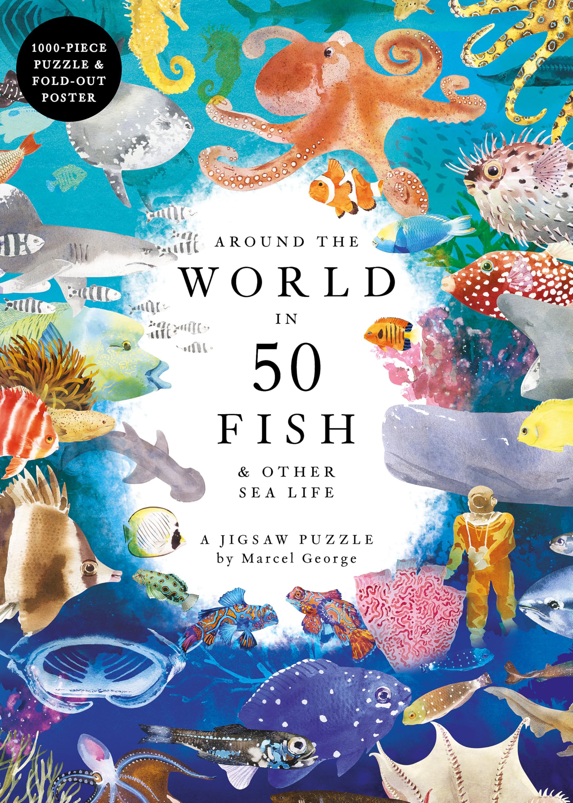 Around The World in 50 Fish 1000 Piece Puzzle