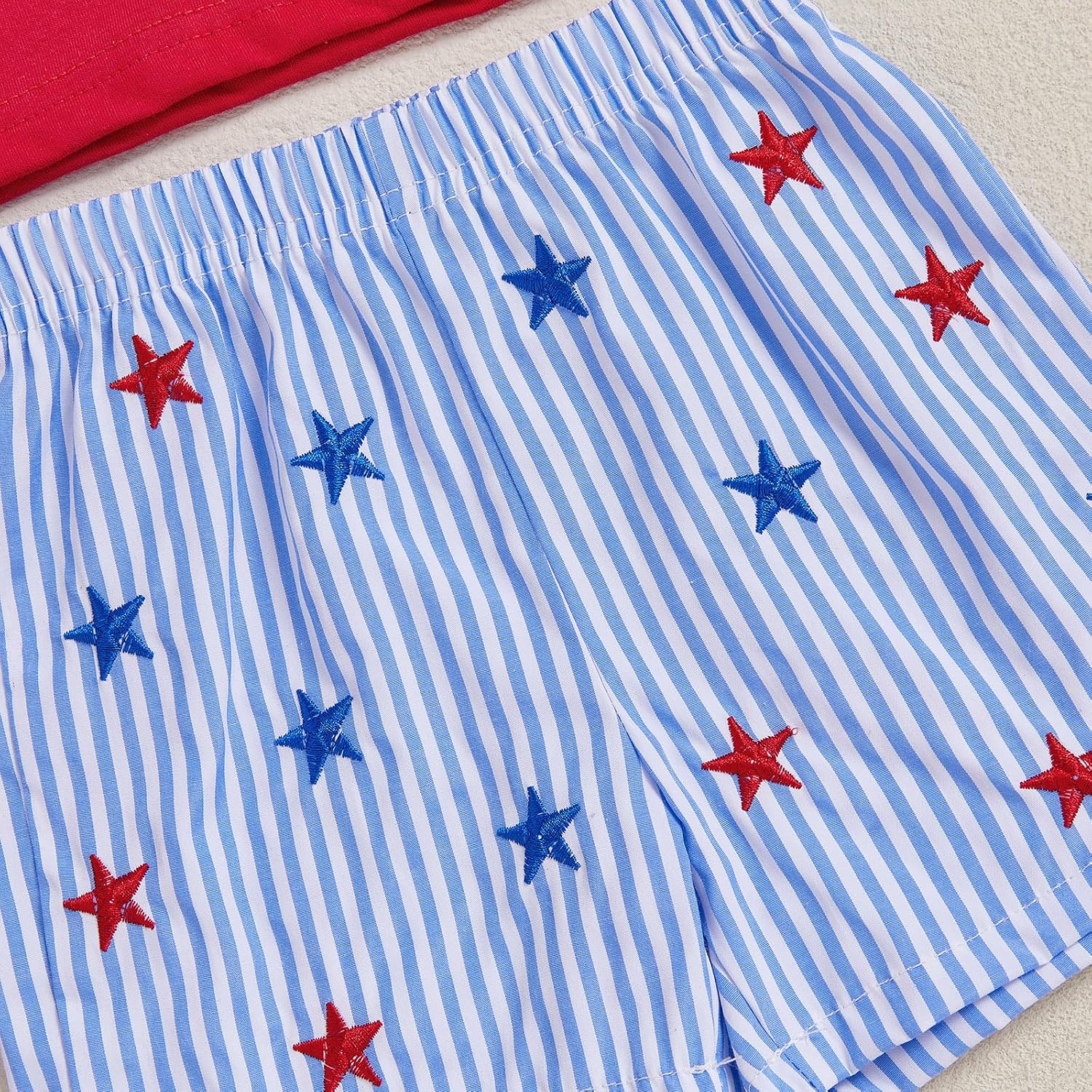 Kayotuas 4th of July Baby Boy Outfit Toddler USA Flag Polo Shirts Gingham Plaid/Stripes Shorts Set Independence Day Clothes