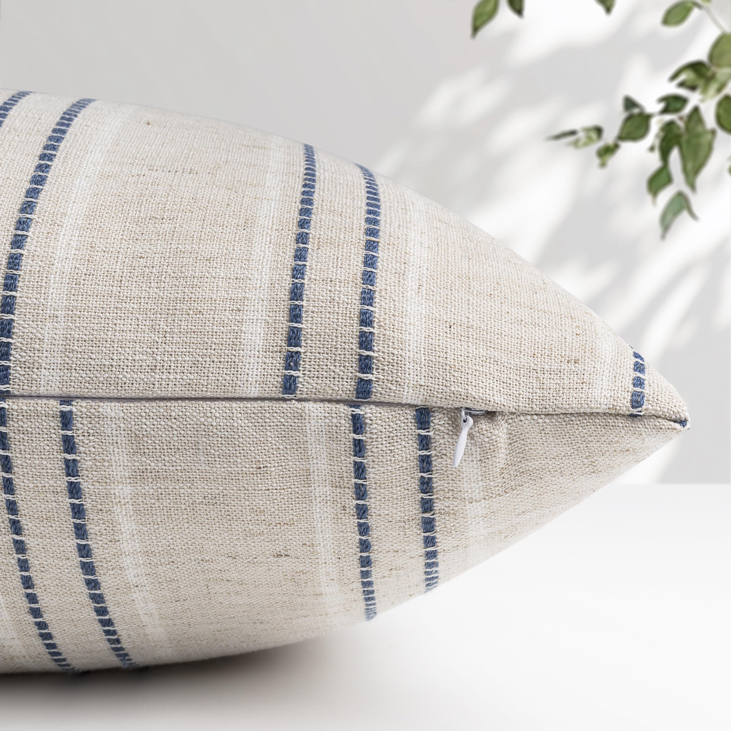 NUYECY - Juego De 2 Fundas De Almohada Bohemias, 40 X 40 Cm, Azul Claro