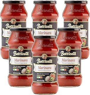 Marinara Premium Italian Pasta Sauce by Botticelli, 24oz Jars (Pack of 6...