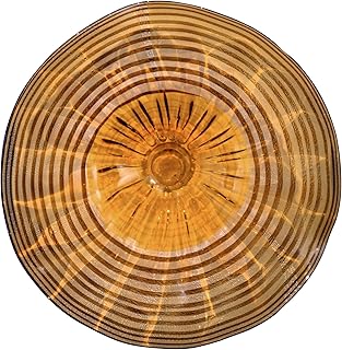Dale Tiffany AV13108-D12 Handover Hand-Blown Art Glass Wall DÃ©cor Plate, 12-Inch, Orange/Amber