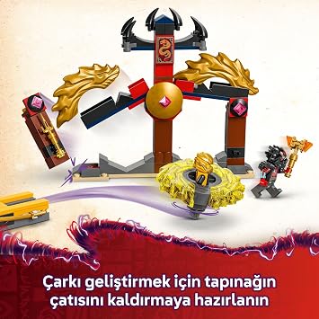 LEGO NINJAGO Dragon Spinjitzu Battle Pack 71826-6 Years Old and Over Creative Toy Making Set with 2 Ninja Minifigures for Kids, Birthday Gift (186 Pieces)