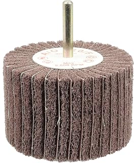 Weiler 54509 7.6cm x 5cm 부직포 스템 장착 인터리프 플랩 휠, 120AO, 0.6cm (1/4인치) 스템 (10팩)
