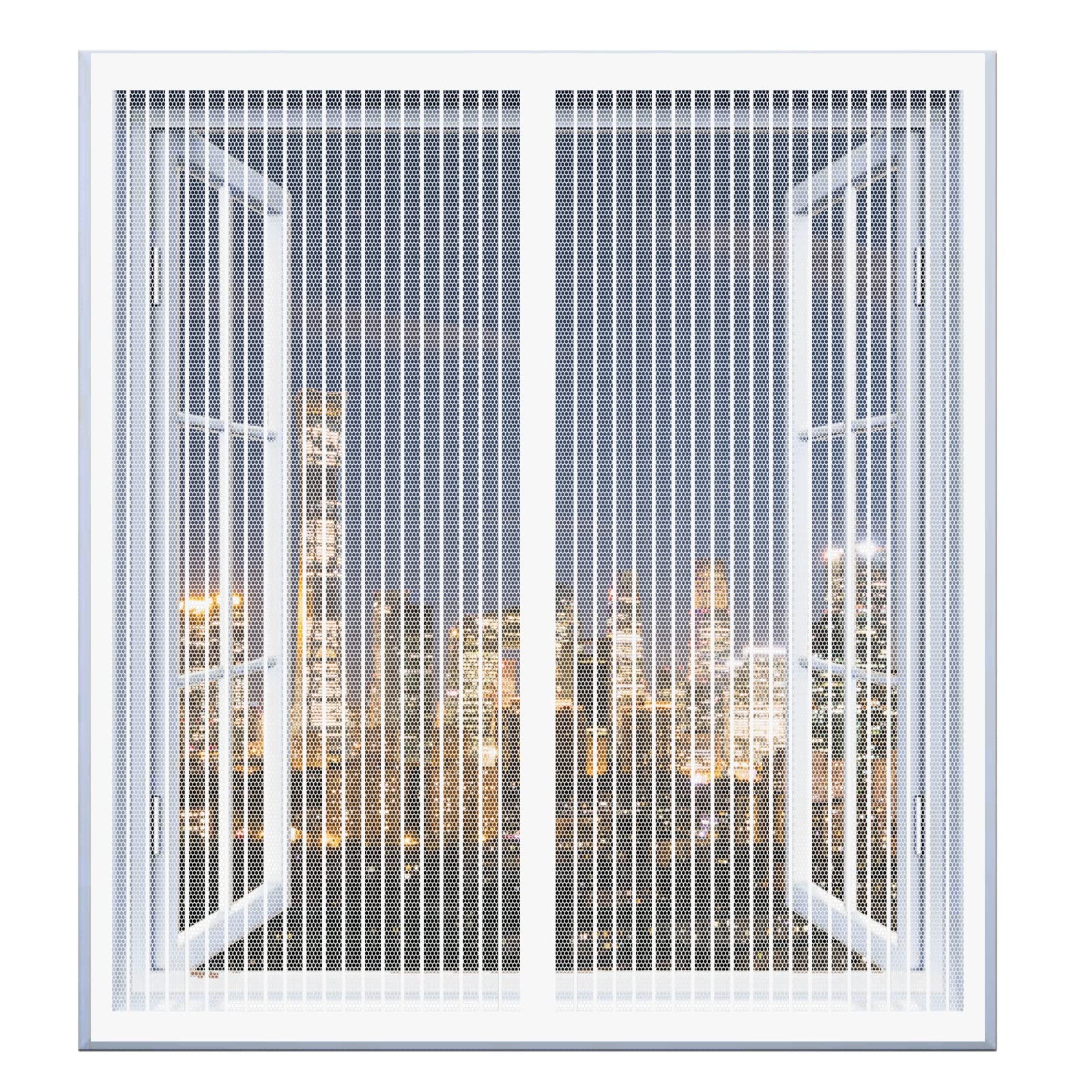 Doguo White Mosquito Net Window Screen 60 X 145 Cm Mosquito Net Window Mesh Mosquito Bug Protection Without Drilling Easy To Install Insect Mosquito Net Fly Screens For Windows,
