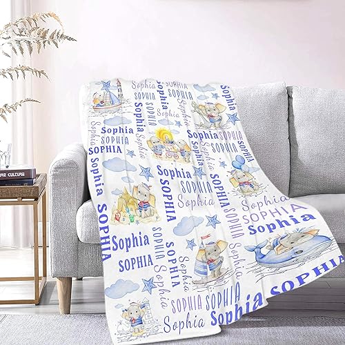 Miniatura 58 de Custom Name Blanket Throw Personalized Blanket for Kid with Names Customized Blanket with Name for Baby,Custom Blanket,Gift for Birthday Letter