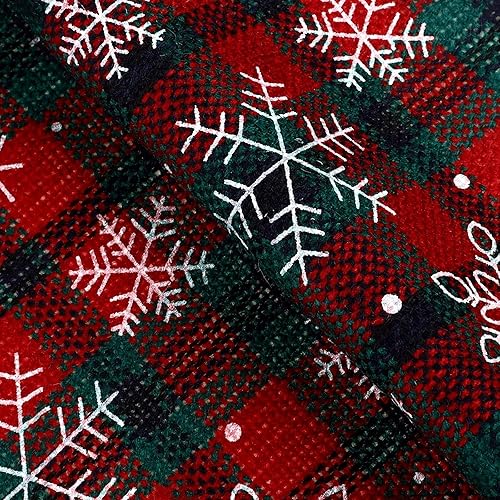 Miniatura 3 de Boao 40 piezas de tela de Navidad de 5 x 5 pulgadas, cuadrados de tela precortada, cuadros de copo de nieve, tiras de acolchado para Navidad,