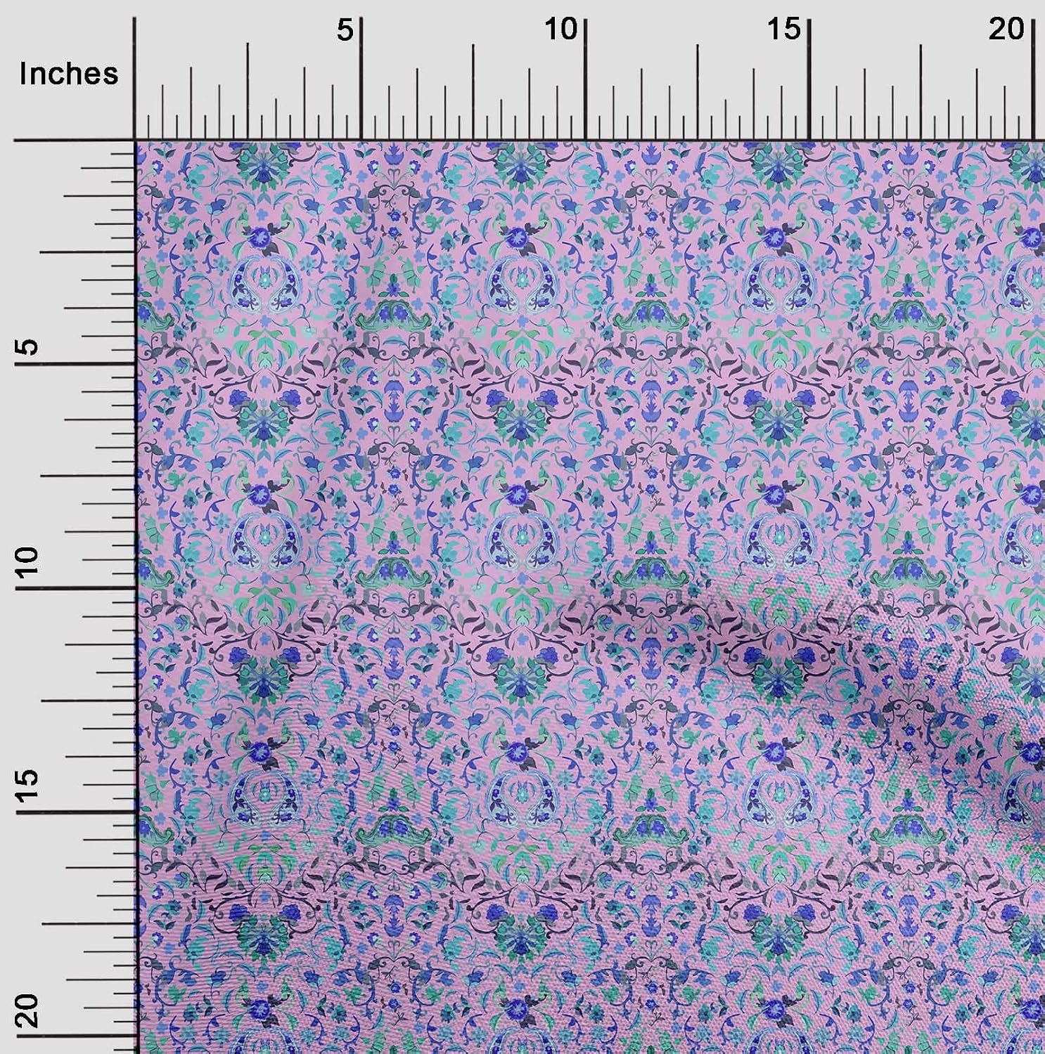 oneOone Cotton Flex Fabric Leaves & Floral Artistic Print Fabric By The Yard 40 Inch Wide