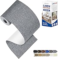 Vista 90 de KING MOUNTAIN Parches de reparación de lino fino, tela autoadhesiva, 8 x 11 pulgadas, 2 unidades, multicolor, para sofá (negro carbón)