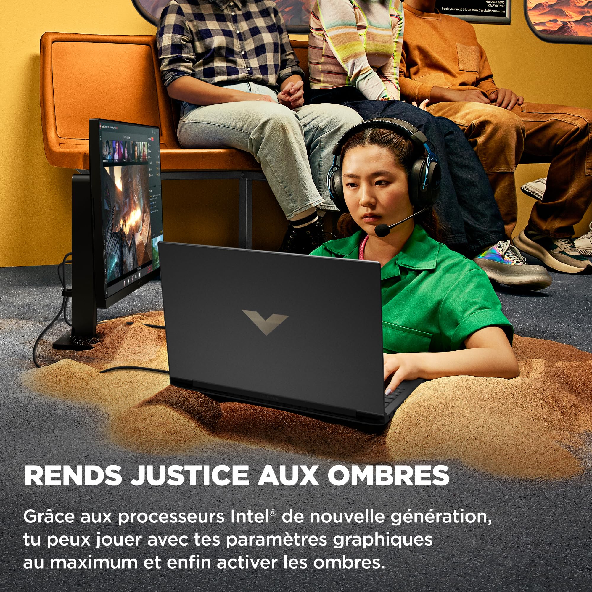 HP Victus 16-r1000sf Laptop do gier 16" FHD IPS 144 Hz, laptop dla graczy (Intel Core i7-14650HX, 16 GB RAM, SSD 512 GB, Nvidia GeForce RTX 4070 8GB, Windows 11), szary laptop, AZERTY