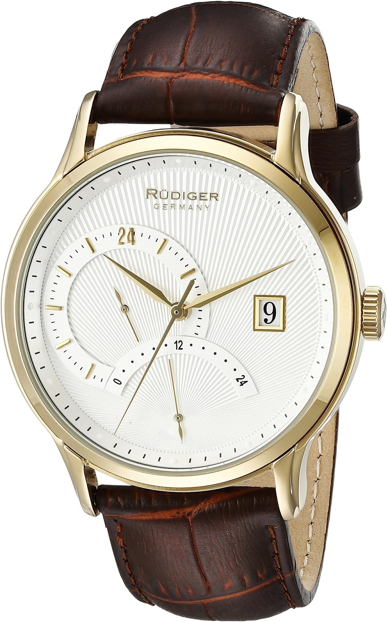 Rudiger Men's R2700-02-016 Aachen Analog Display Quartz Brown Watch