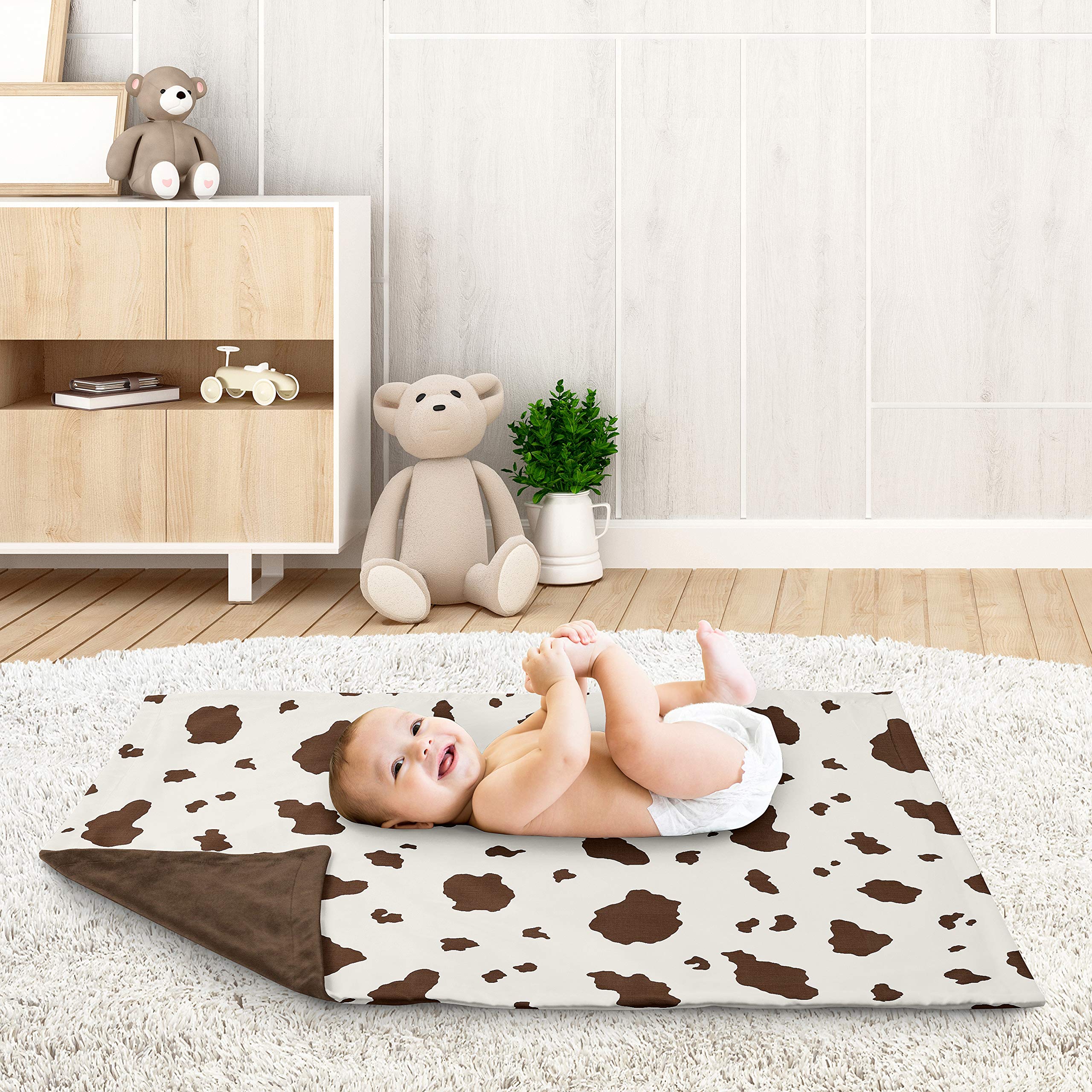 Sweet Jojo Designs Wild West Cow Swaddle Blanket - Soft Minky Baby Blanket For Newborns, Car Seat & Stroller, Brown/Cream - View #11