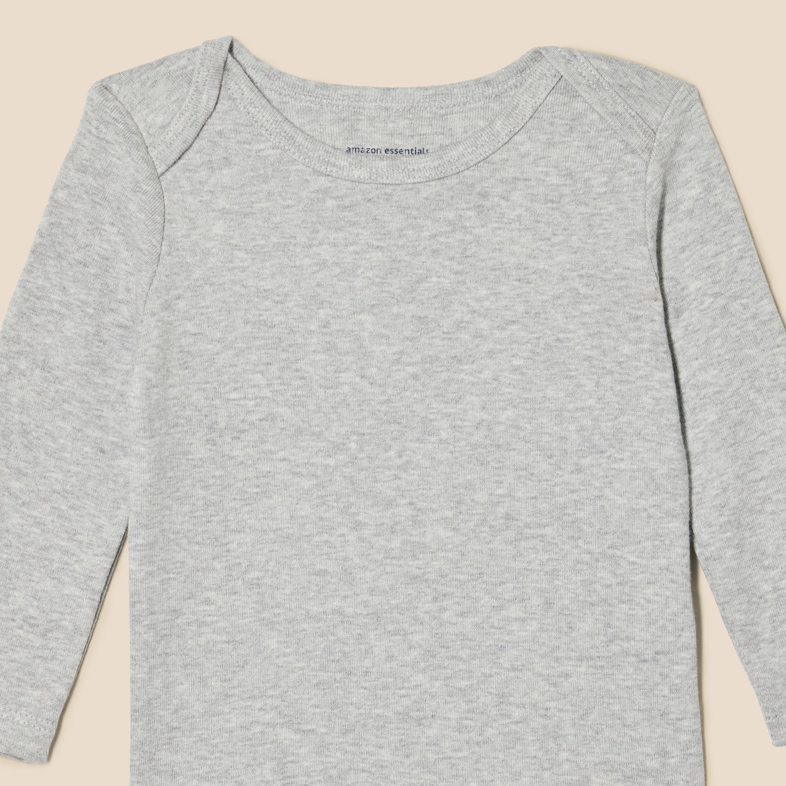 Amazon Essentials Body a Maniche Lunghe, Pacco da 6