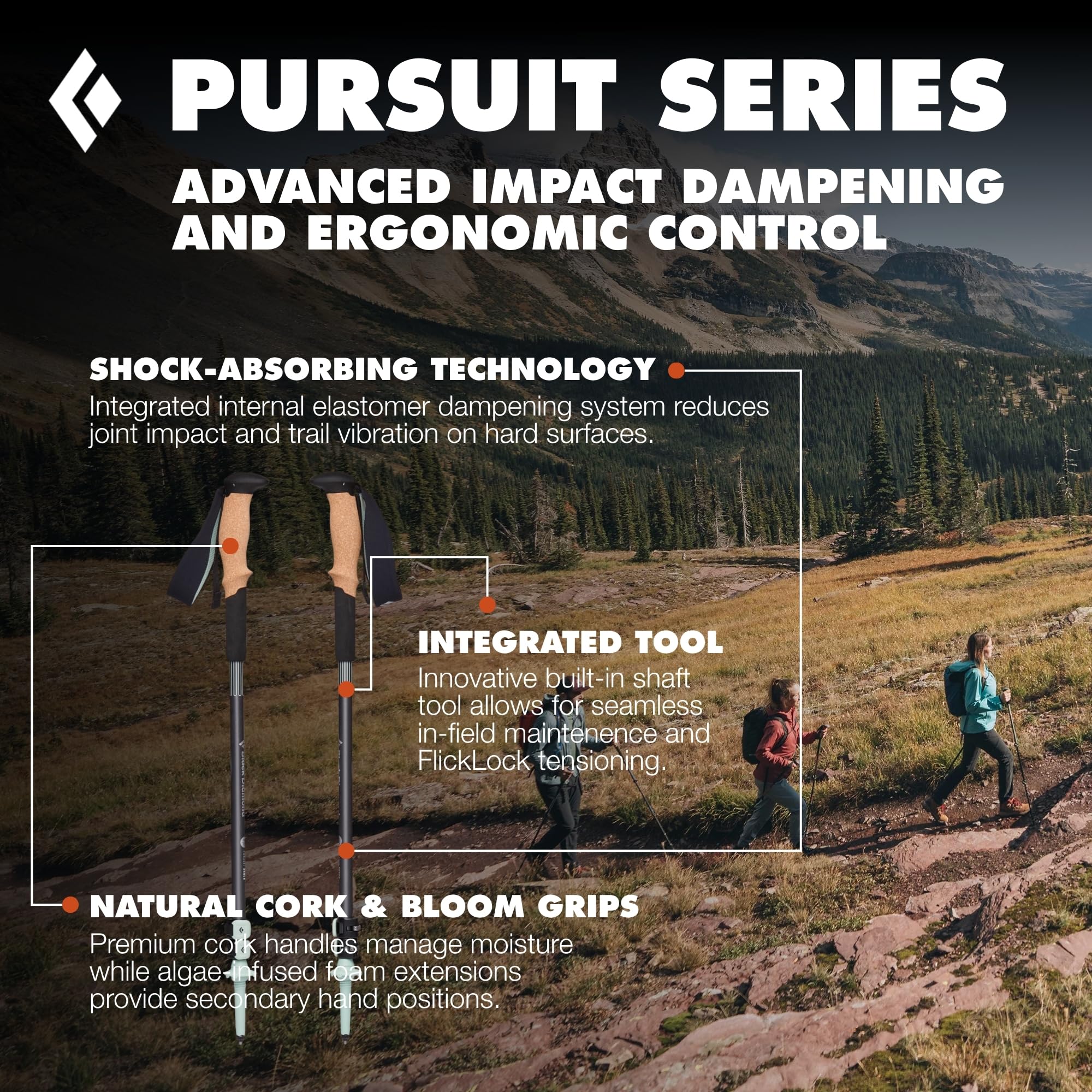 Black Diamond Pursuit Shock Trekking Poles