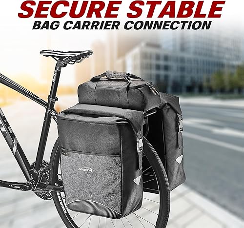 Miniatura 3 de Ibera Alforjas MIK - Bolsas de bicicleta duraderas e impermeables para un almacenamiento cómodo y seguro, ganchos ajustables y detalles reflectantes