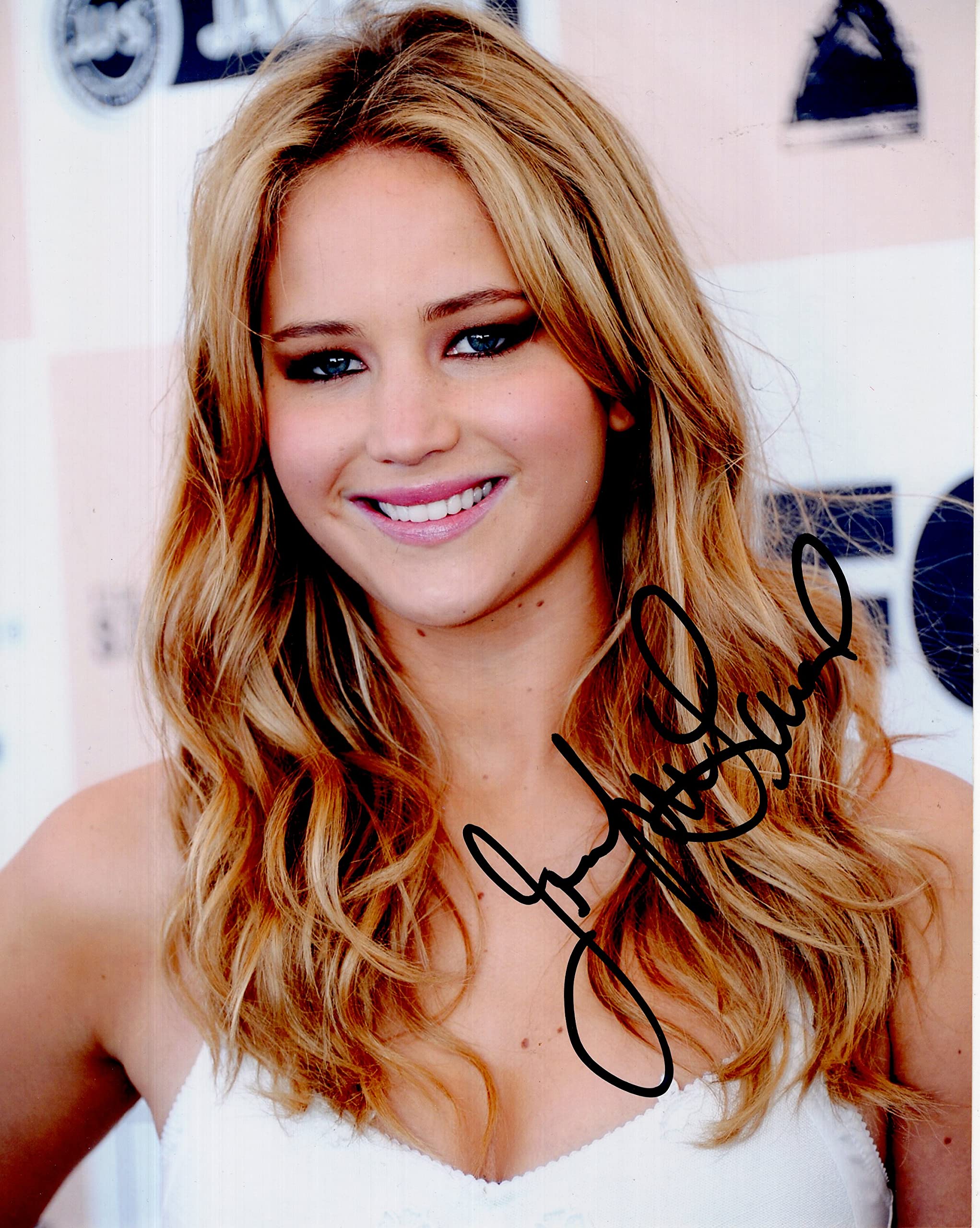 JENNIFER LAWRENCE AUTOGRAPHED 8x10 COLOR PHOTO+COA GORGEOUS ACTRESS