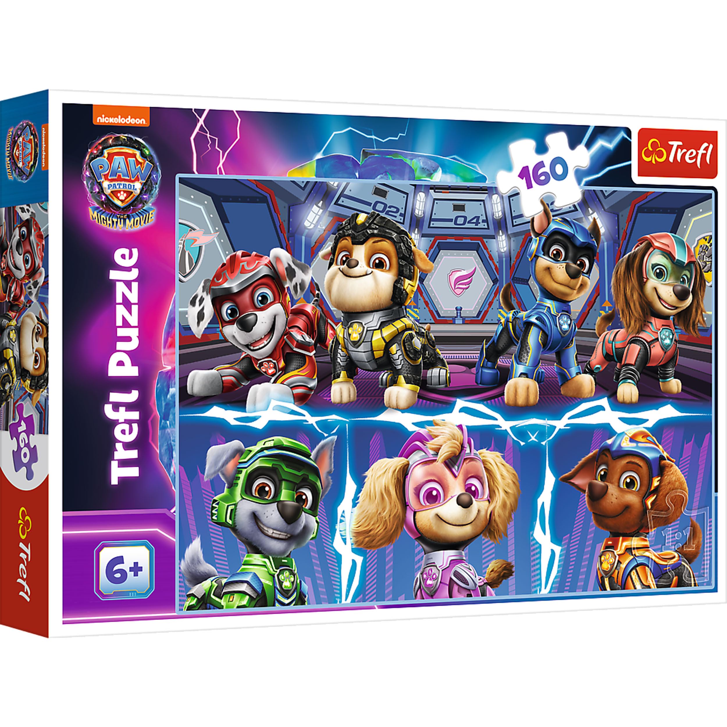 Trefl Paw Patrol Jigsaw Puzzle - 160 Piece Kids Puzzles The Mighty Movie - Cartoon Character Easy Hold Jigsaws - For Ages 6+