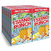 Vista 1 de Wyler's Light Island Punch Singles To Go, Water Drink Mix, Fruity Red Punch, 10 Count, Pack Of 12 (120 Single Servings)