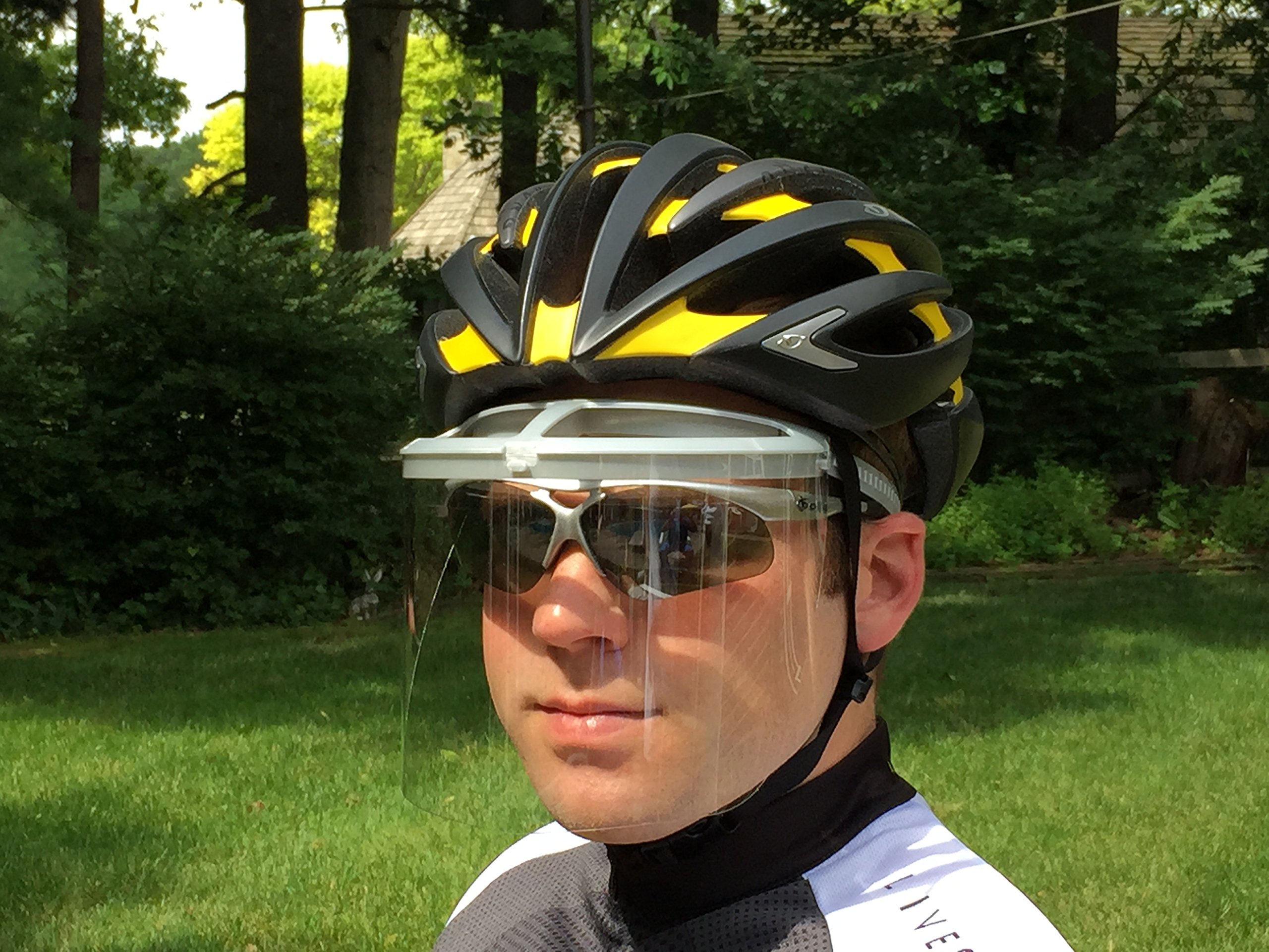 WINDeflect Cycling Face Shield with a Reusable 5.5" Polycarbonate Shield