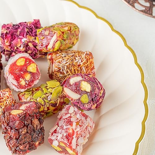 Miniatura 6 de Zaitoune Delicias turcas de primera calidad, hechas con crema de pistacho, dulce agrio, exquisitas barras de Baklava de confitería, hechas a mano de