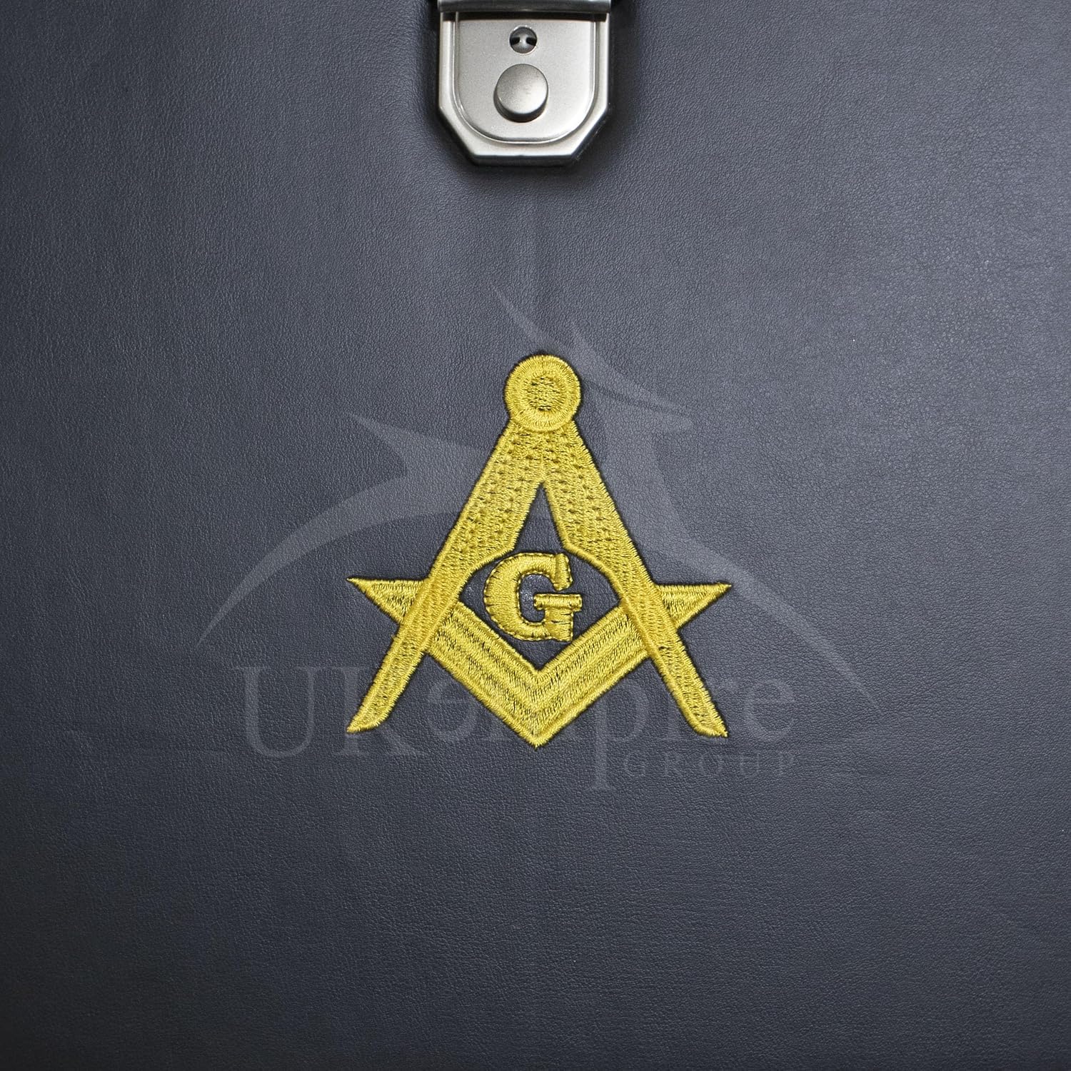 Masonic Apron Case Leather Master Mason (Machine Embroidered): MM, Provincial Size | Freemason Carrying Bags