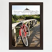 Vista 31 de MCS - Marco para póster con estilo de museo, veta de madera blanca, para colgar vertical y horizontal en la pared, marco grande para fotos, pósters