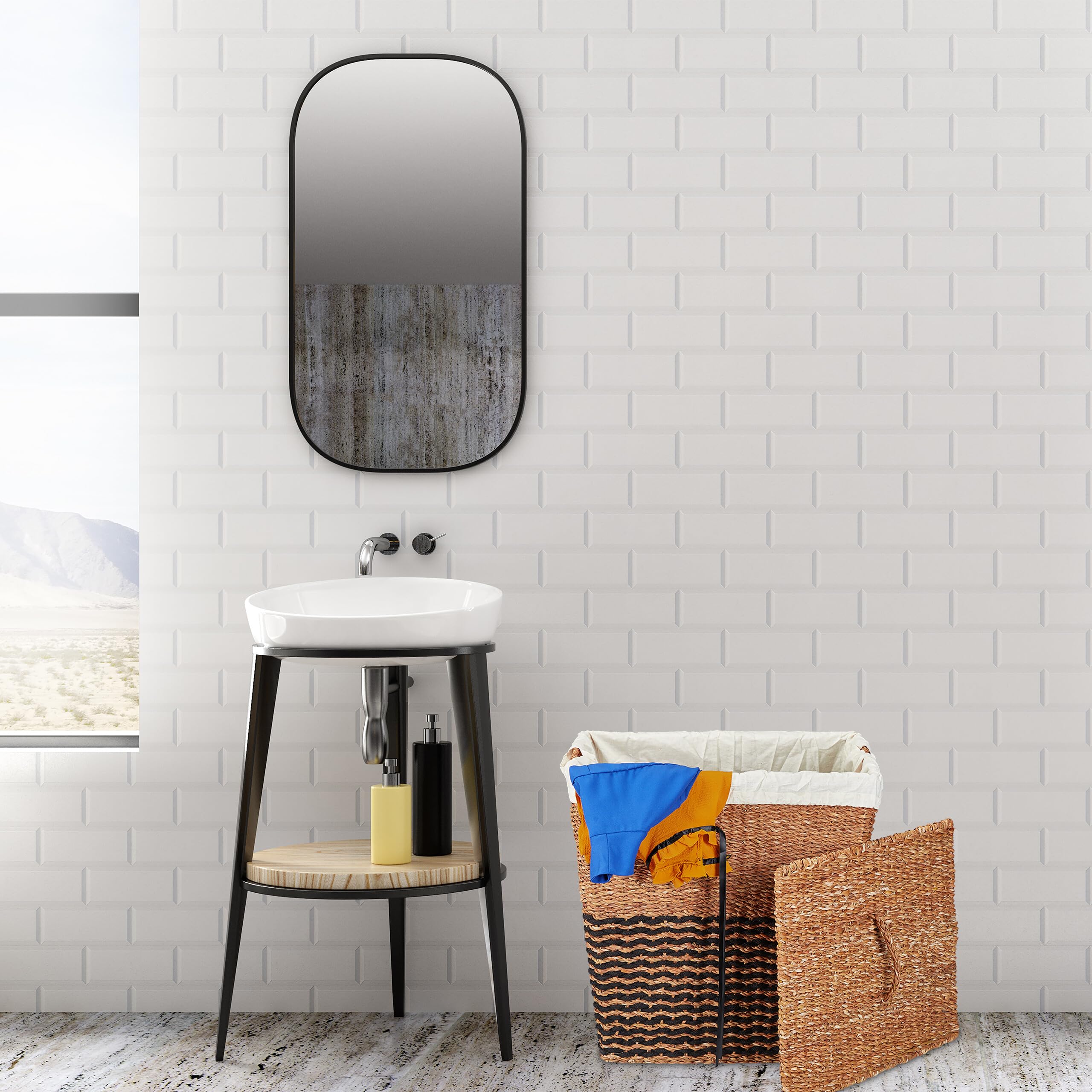 Relaxdays Wäschekorb mit Deckel, aus Seegras, natur/beige