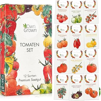 Tomato Seed Set of 12 Varieties Tomato Seeds for Garden and Balcony Premium Tomato Cultivation Set - Delicious Colorful and Heritage Tomato Varieties from OwnGrown - Garden Seeds Vegetables as a Practical Tomato Set