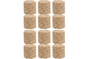 12 Pcs Mini Hay Bales for Crafts Thatch Roof Miniature Hay Bales...
