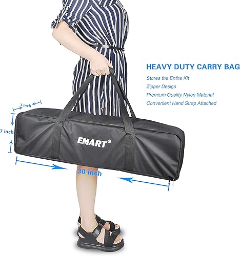 Miniatura 7 de EMART Kit de iluminación para fotografía de paraguas, bombillas de 200/700 W, reflector fotográfico continuo de luz suave para estudio de retrato,