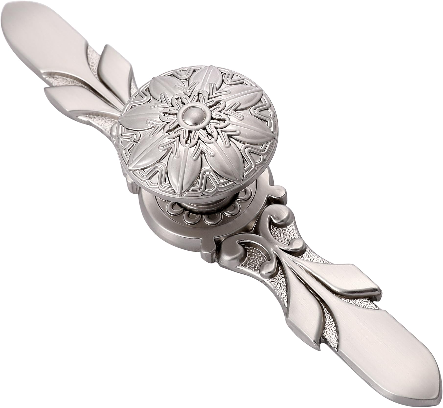 Cosmas 10 Pack 464SN Satin Nickel Leaf Hardware Round Knob 1
