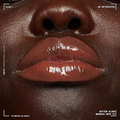 Miniatura 32 de NYX PROFESSIONAL MAKEUP Butter Gloss - Brillo de labios no pegajoso, tono marrón achocolatado (Ginger Snap)