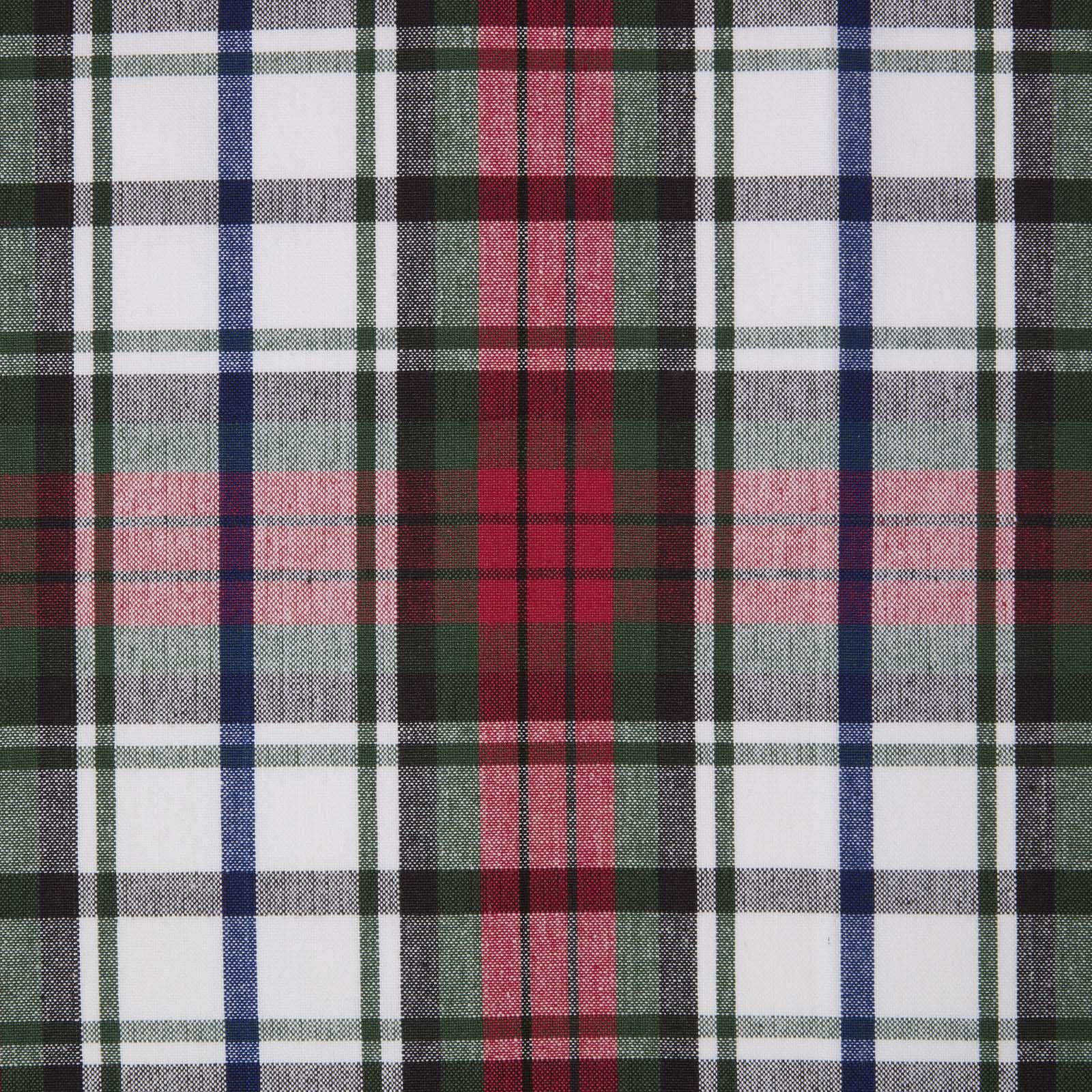HOMESCAPES 100% Cotton Fabric Fat Quarters, Macduff Tartan Check Cotton Fabric, 150cm Wide Stripe Cotton Fabric Squares By The Metre, Craft Material for Sewing, DIY, Patchwork & Quilting