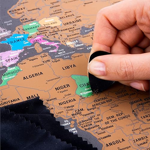 Miniatura 72 de Póster de 100 cosas que hacer con la familia para rascar, pósteres artísticos de pared, decoración de pared de cocina, arte para rascar, póster