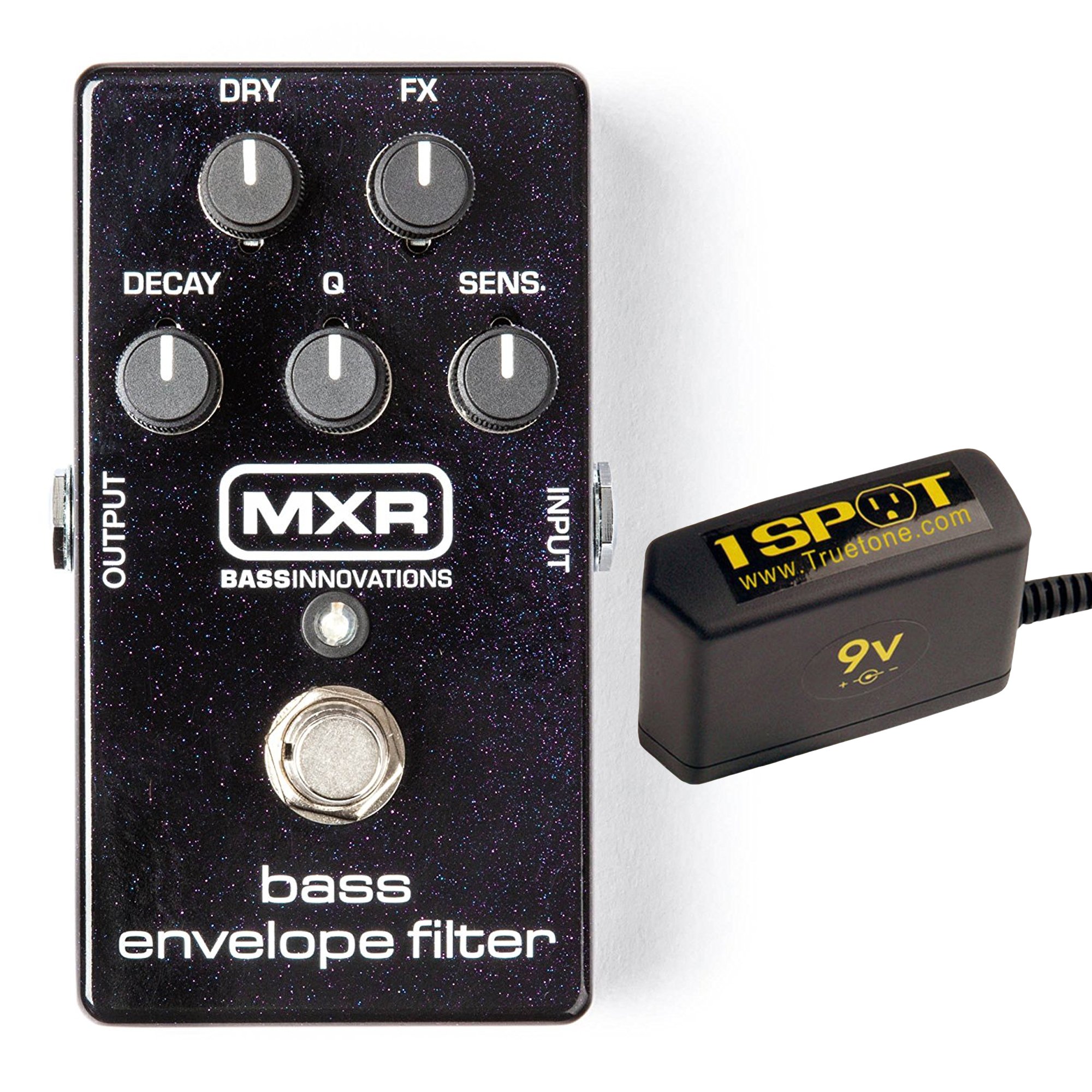 MXR M-82 Bass Envelope Filter Bundle w/Truetone 1 Spot Space Saving 9v Adapter