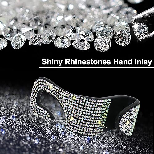 Miniatura 3 de Mormonea Organizadores de respaldo de asiento automotriz de ajuste universal, 2 ganchos brillantes para asiento de automóvil para mujeres y niñas,