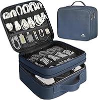 Vista 10 de MATEIN Bolsa Organizadora de Cables, Almacenamiento Electrónico de Viaje Impermeable, Estuche de Transporte de Bolsas Tecnológicas Portátil a Prueba