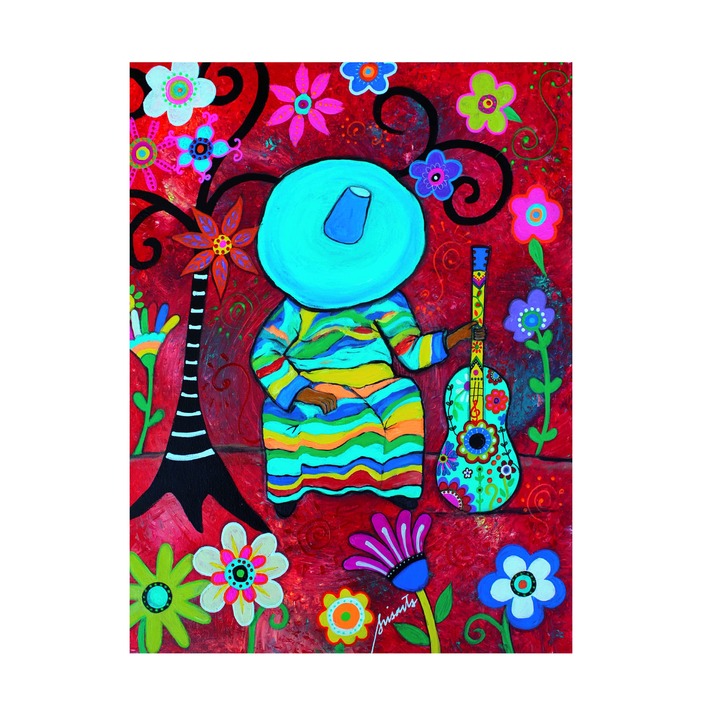 Trademark Fine ArtResting Mariachi' Canvas Art by Prisarts 18x24