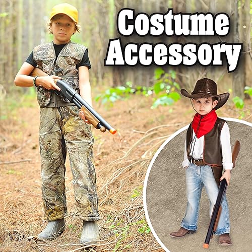 Vista 5 de Sunny Days Entertainment - Cañón de acción con sonidos realistas y proyectiles de expulsión Juguete de juego de rol de caza Disfraz de vaquero