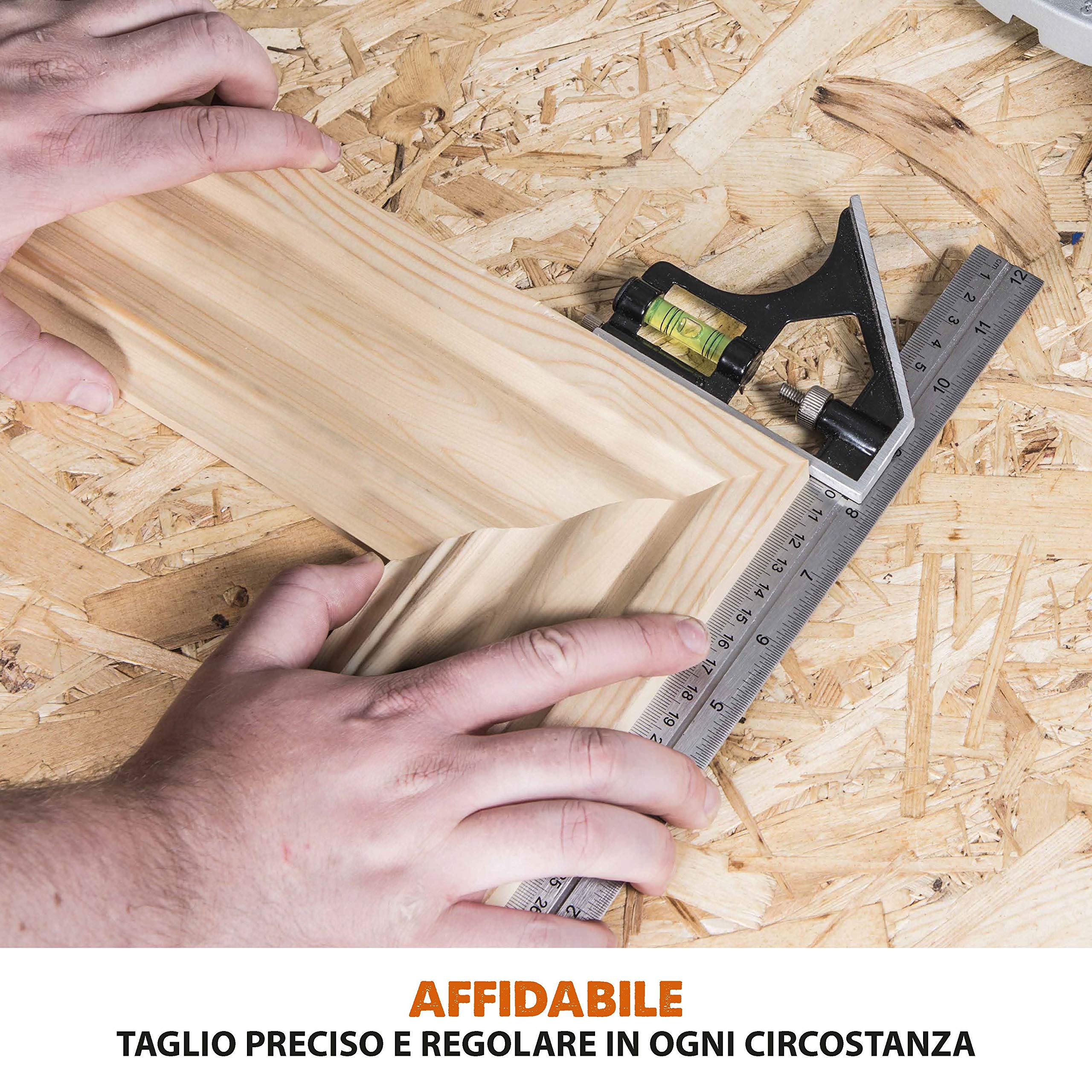 Evolution Power Tools - R185CCSX Sega Circolare Multi-Materiale 185 mm Compatibile con Binario Guida (Pacchetto Abbinato con Binario da 1020 mm Incluso), 230 V