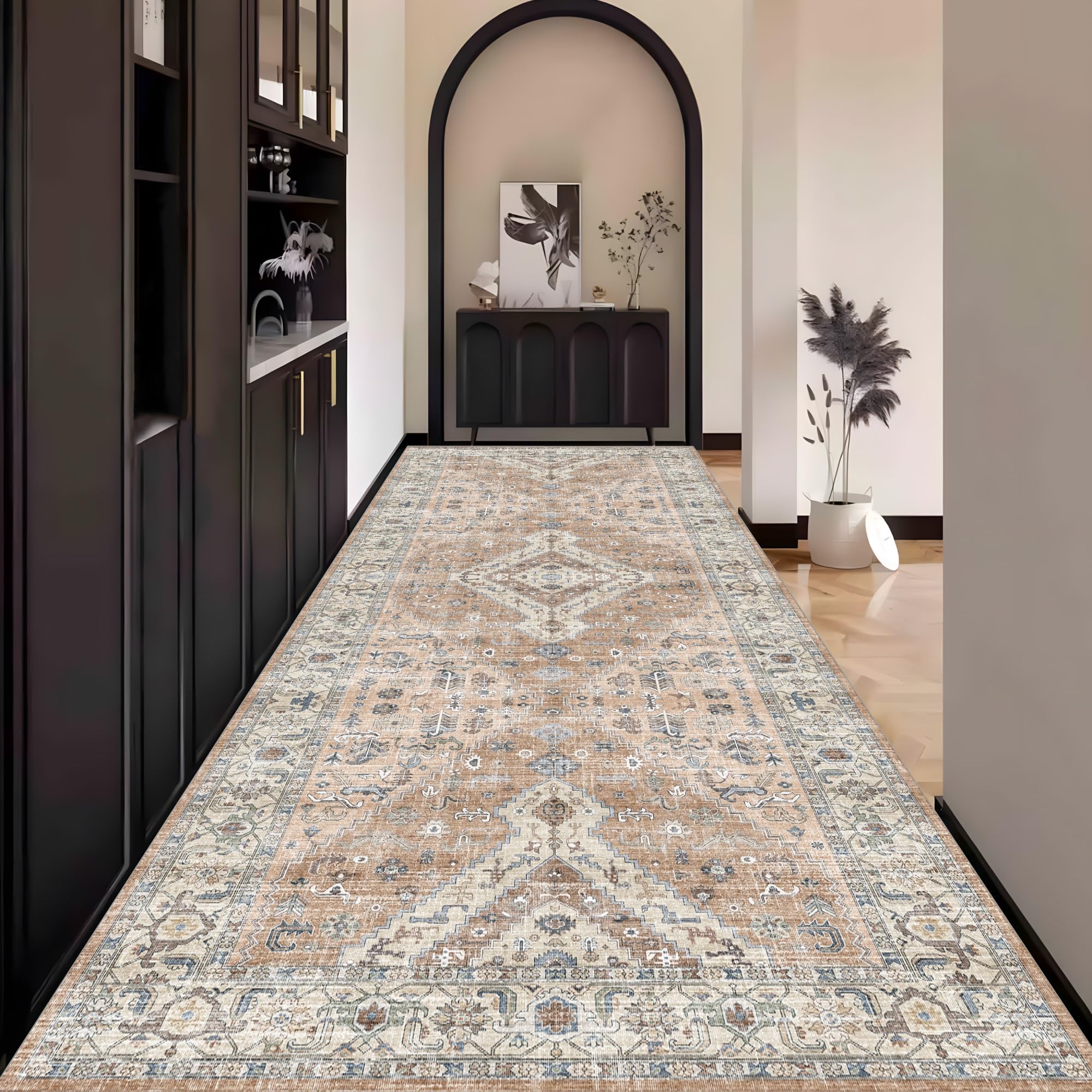 Läufer Teppich Flur küche Schlafzimmerteppich Boho Style Waschbar