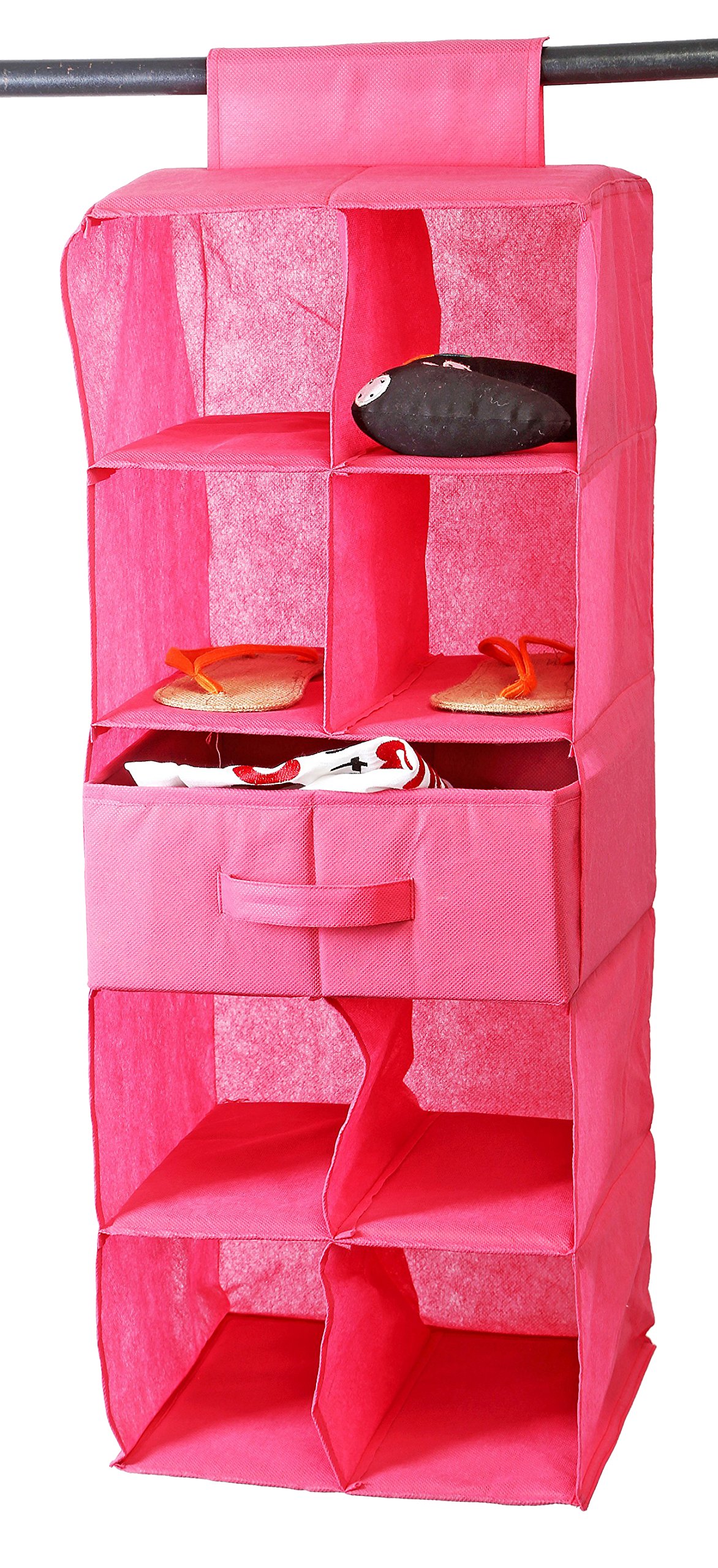 My Gift Booth Non-Woven Wardrobe Organiser, Pink