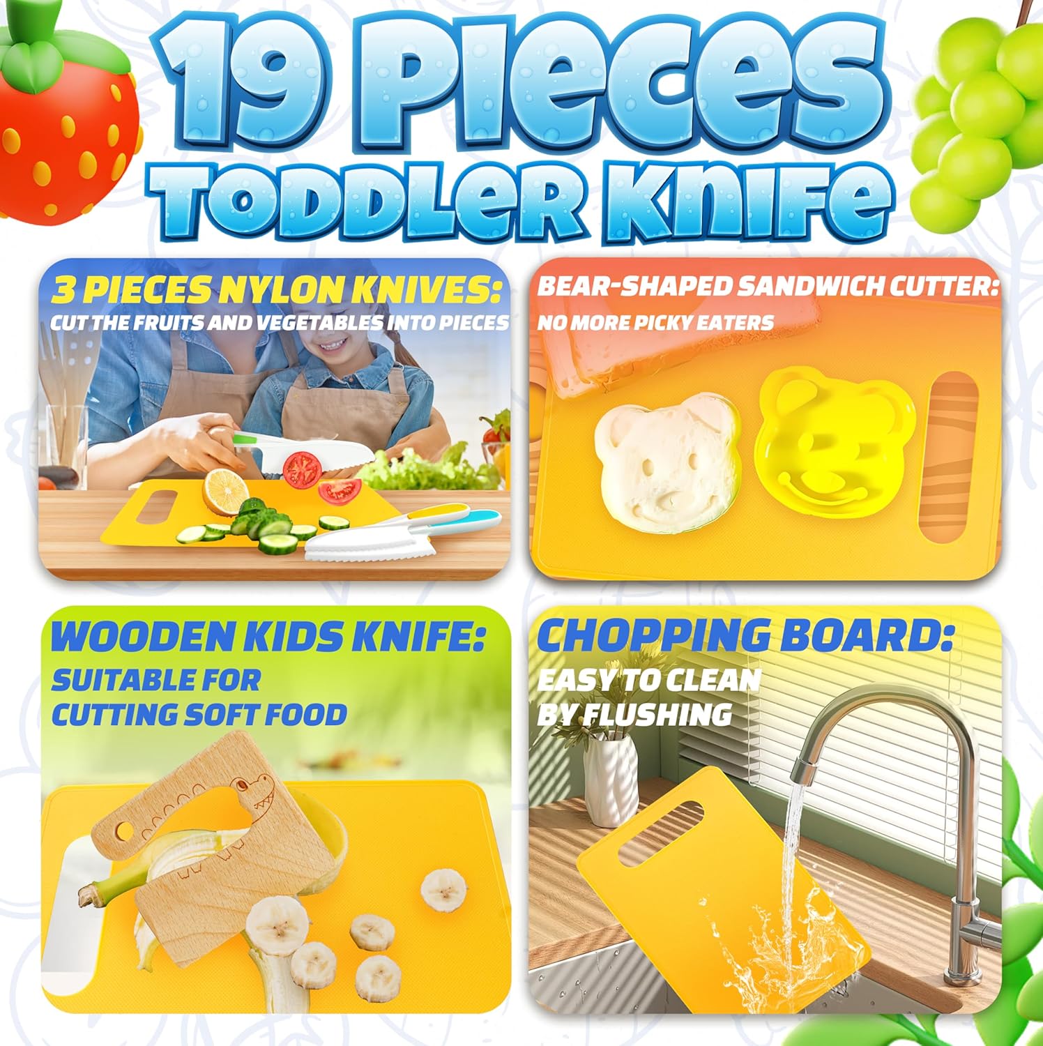 SMILESKIDDO 19ピース モンテッソーリ キッチンツール 幼児用