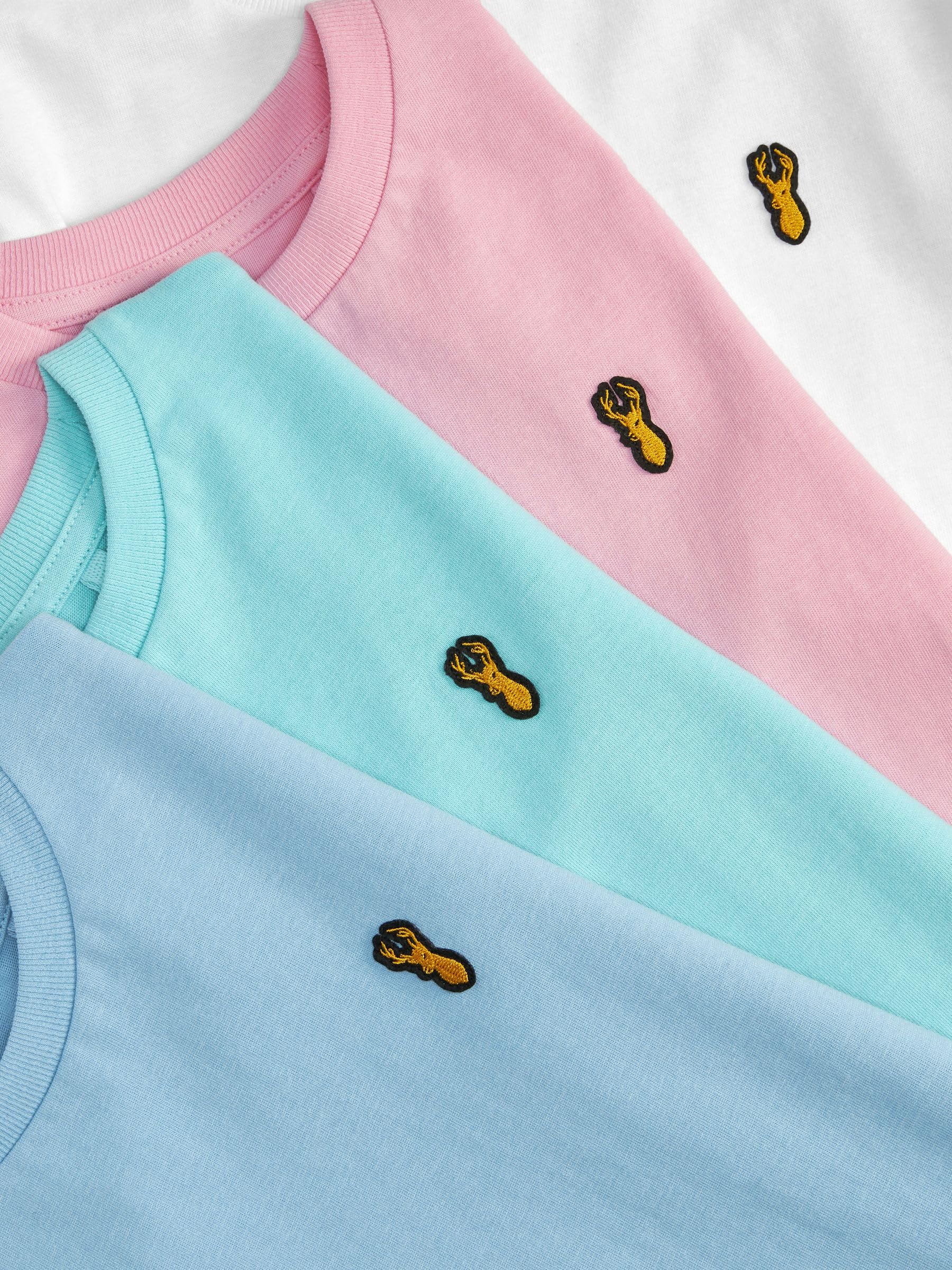 NEXT Niños Pack de 4 Camisetas de Manga Corta con Bordado de Ciervo