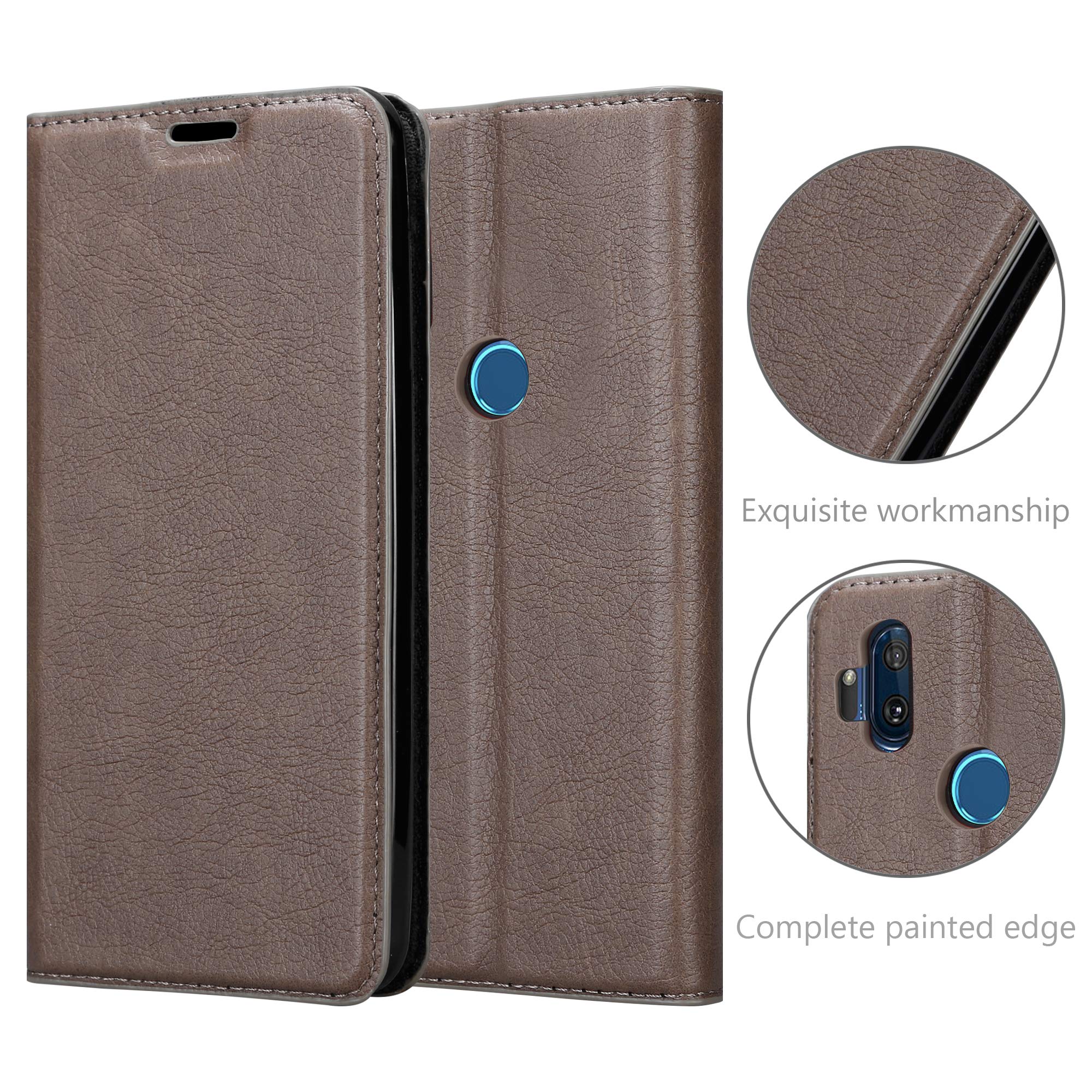 Cadorabo Custodia Libro compatibile con Motorola One Fusion+ in BRUNO CAFÉ - con Vani di Carte, Funzione Stand e Chiusura Magnetica - Portafoglio Cover Case Wallet Book Etui Protezione