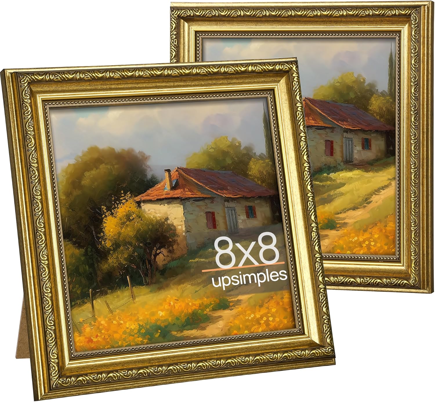 Amazon.com - upsimples 8x8 Picture Frame with Real Glass, Ornate ...