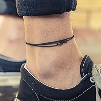 Vista 27 de Made by Nami Surfer Anklet with Snap Hook Clasp Waterproof & Adjustable Thin String Ankle Bracelets for Women and Men Handmade Jewelry for Beach and