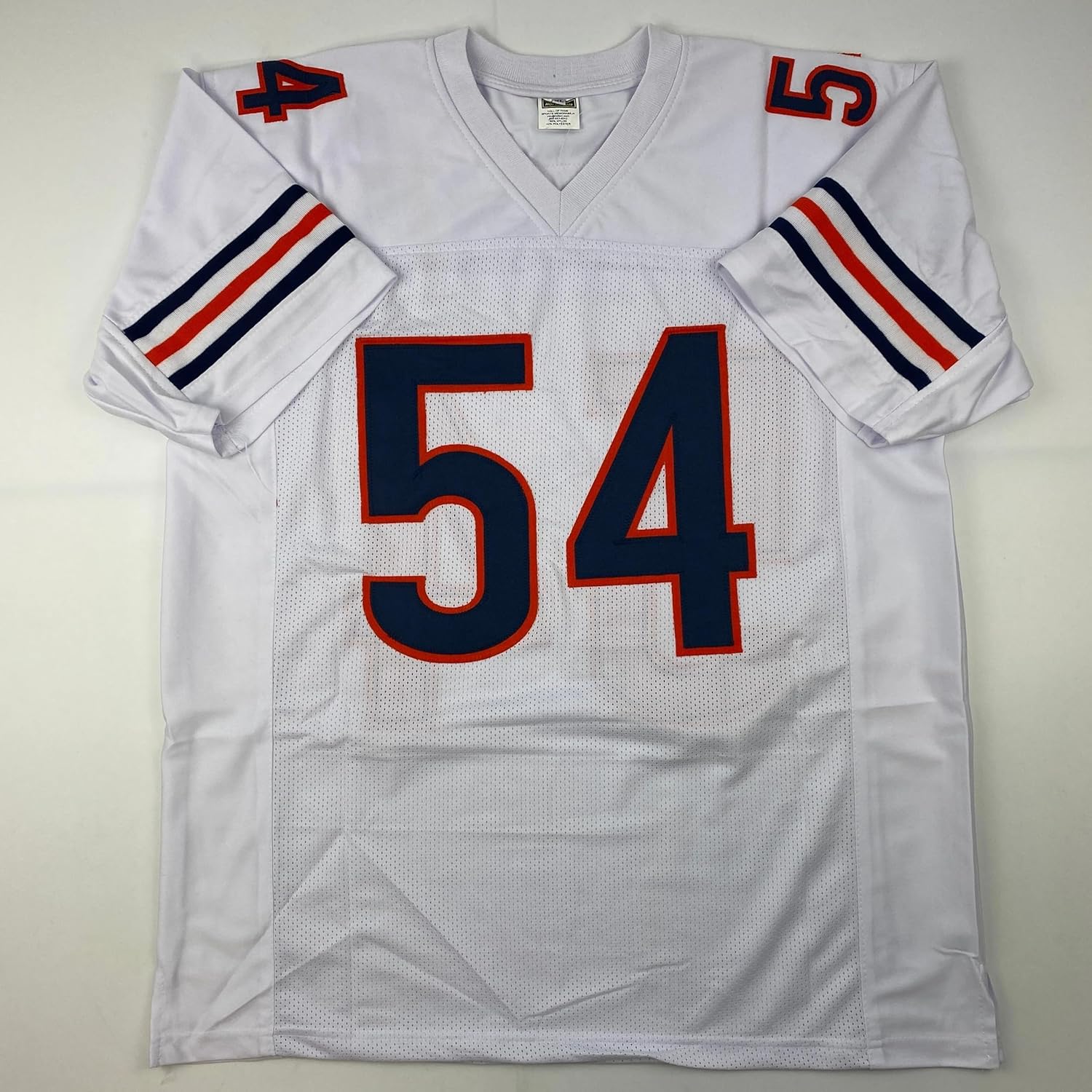 Facsimile Autographed Brian Urlacher Chicago White Reprint Laser Auto Football Jersey Size Men's XL - Image 3