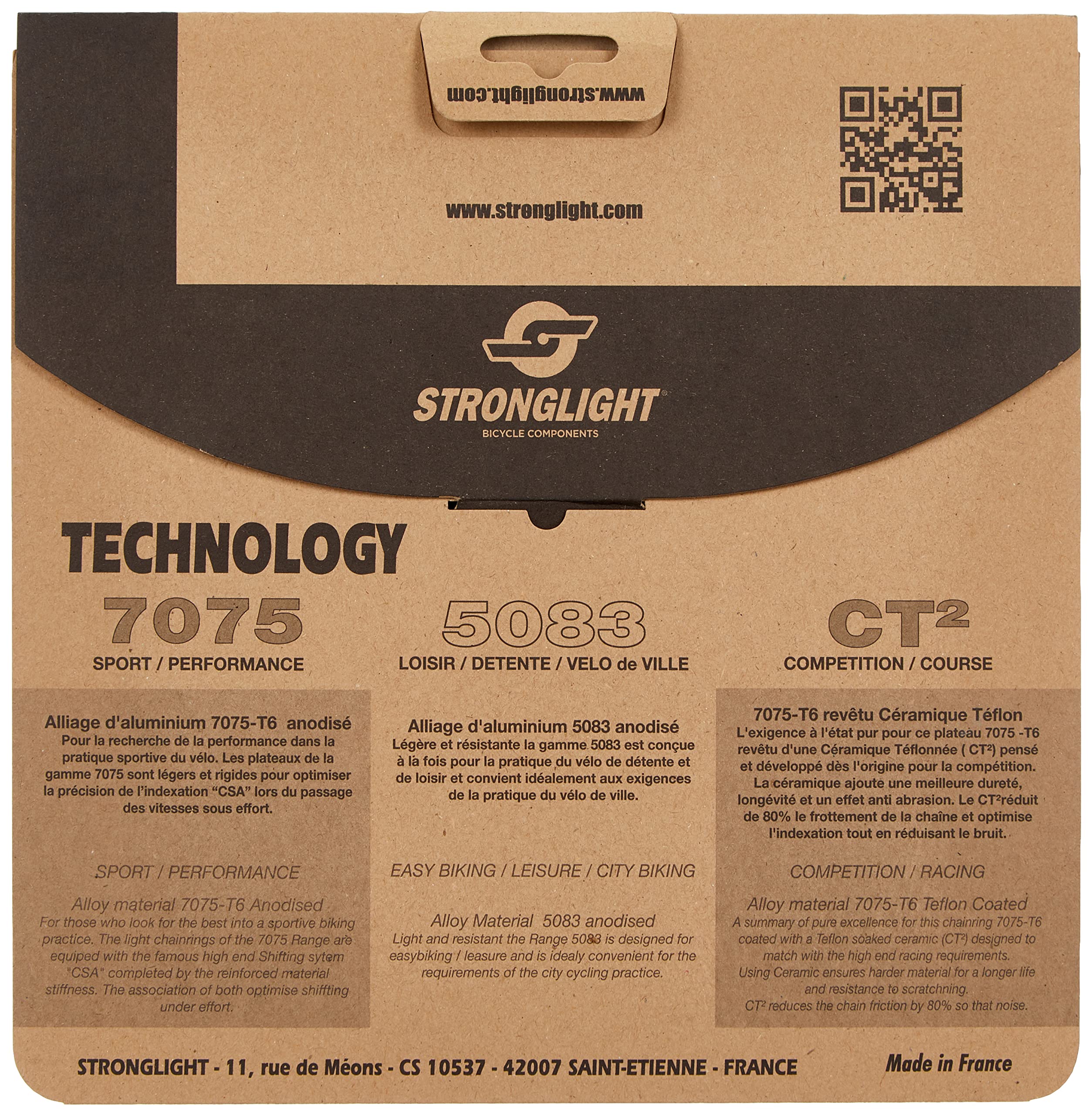 Stronglight Kettenblatt mit 5 Armen, 130 Stück